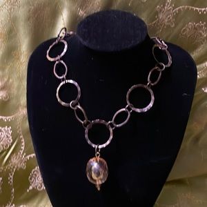 Handmade Jewelry - Choker Made w Up cycled Necklace Parts & Upcycled Gold Links
